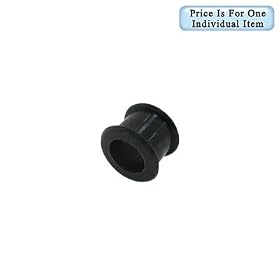 Small Gauge Black Flexible Silicone Ear Plug in Tunnel Design - 0 Gauge
