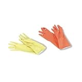 Flock-Ln Ltx Glove Med 12 In 18-20 Mil Yel Dz