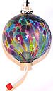 Multicolored Hand-blown Glass Hummingbird Feeder