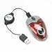 Mini Wired Optical Mouse with Coin-RTC USB Cable, Red
