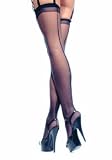 Plus Size Sheer Back Seam Stocking