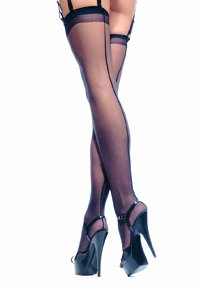 Plus Size Sheer Back Seam Stocking