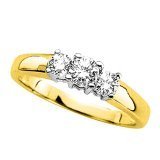 3 Diamond Anniversary Band 1/4 ct. in 14K Yellow Gold (Best, G-H Color, SI2-I1 Clarity)