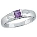 10kt. White Gold, Amethyst & Diamond Ring