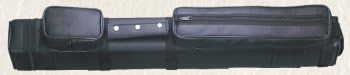 Pool cue case- hard black vinyl, 3 butt 6 shaft