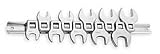 Westward 1EYF1 Crowfoot Wrench Set, Metric, 3/8 Dr, 10 PC
