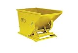 1 Cu Yd Yellow Heavy Duty Self Dumping Forklift Hopper