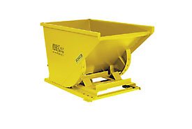 1 3 Cu Yd Yellow Heavy Duty Self Dumping Forklift Hopper With Heavy Gauge Base
