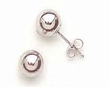 14kt White Gold Ball Earrings- ES1420