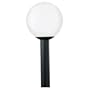 Sea Gull Lighting 8254-68 Single-Light Outdoor Post Lantern Top with Black, White Acrylic Ball Diffuser