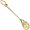 Lacrosse Charm, Gold Plated Silver