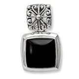 .925 Silver and Black Onyx Pendant.