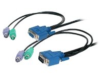 StarTech.com 3-in-1 Universal Ultra Thin PS/2 KVM Switch Cable - 50 Feet (PS23N1THIN50)