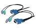 StarTech.com 3-in-1 Universal Ultra Thin PS/2 KVM Switch Cable - 50 Feet (PS23N1THIN50)