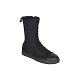 Canvas Calf Steel Toe Sneaker Boot by SexyBlvd