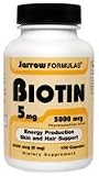 Jarrow Biotin 5mg, 100 cap( Five Pack)