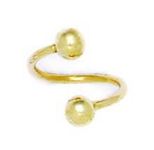 14k Yellow Gold 16 Gauge Circular Body Piercing Jewelry Barbell