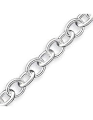 Sterling Silver 8.5 Inch Fancy Link Bracelet - 8.5 Inch