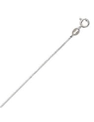 30 Inch 019 Rhodium Plated 925 Sterling Silver Box Chain (1.1mm)