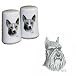 Schnauzer Small Salt and Pepper Shakers, Porcelain by Rosalinde (3')