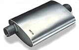 Borla Performance Industries BOR-40653: Muffler, Turbo, 2 1/2 in. Inlet/2 1/2 in. Outlet, Brushed Stainless Steel, Each