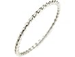 18k White Gold Rope Ring 1.65mm Band Size 6