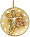Jewelry : Cupid on Star Disc, 14K Gold Charm