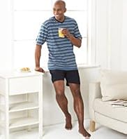 Pure Cotton Fine Stripe Shorties