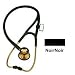 22K Gold Plated Classic Cardiology Stethoscope by MDF Instruments Direct, NoirNoir - 1 Ea