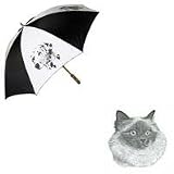 Birman Cat Umbrella by Porcelain by Rolalinde (60' Arc)