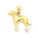 14k Gold Greyhound Dog Pendant