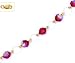 14k 6mm Round Crystal 7mm Round White Crystal Pearl Necklace - Choice 16-inch