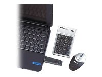 Targus Wireless Keypad And Mini Optical Mouse Combo - Keypad - 19 Keys - Mouse - Usb - Black, Silver Picture
