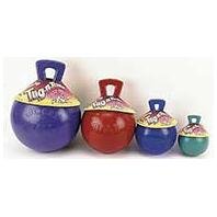 Image of 3 PACK TUG-N-TOSS BALL, Color: RED; Size: 4.5 INCH (Catalog Category: Equine Treats & Toys:TREATS & TOYS)