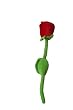 17" Bendable Stuffed Rose Plush Flower (Around 42.5 cm) - Rose Red