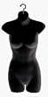 Deluxe Ladies Half Round Torso Form - Black (Beware of Cheap Imitations!) Box of 1