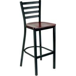 Click here to buy Richardson Ladder Back Series - 30 Bar Stool: Mahogany by KegWorks.com.