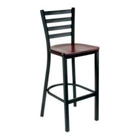 Click here to buy Richardson Ladder Back Series - 30 Bar Stool: Mahogany by KegWorks.com.