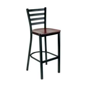 Richardson Ladder Back Series - 30 Bar Stool: Mahogany by KegWorks.com
