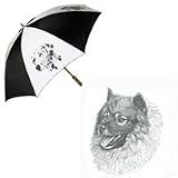 Keeshond Umbrella by Porcelain by Rosalinde (60' Arc)