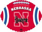 Nebraska Huskers Football Shaped 18" Mylar Balloon