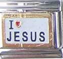 Clearly Charming I Heart Jesus Italian Charm