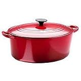 Le Creuset Enameled Cast-Iron 6-3/4-Quart Oval French Oven, Red
