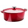 Le Creuset Enameled Cast-Iron 6-3/4-Quart Oval French Oven, Red