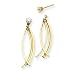 14k Curved Stick Jacket CZ Stud Earrings