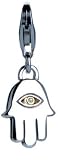 Hand Of Fatima Sterling Silver Diamond Charm By Hot Diamonds