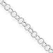 Sterling Silver 0.5mm Fancy Chain Necklace - 24 Inch - Spring Ring