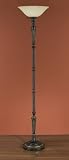 Review Murray Feiss T1158RW / Murray Feiss One-Light Chandelier Library Torchiere, Rubbed Wood with Speckled Champagne Scavo Glass Shade # T1158RW