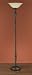 Murray Feiss One-Light Chandelier Library Torchiere, Rubbed Wood with Speckled Champagne Scavo Glass Shade # T1158RW