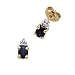 1.2 Carat Sapphire & Diamond Earrings in 14K Yellow Gold